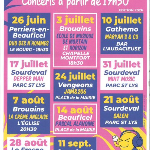 Concerts : les vendredis de l&rsquo;été
