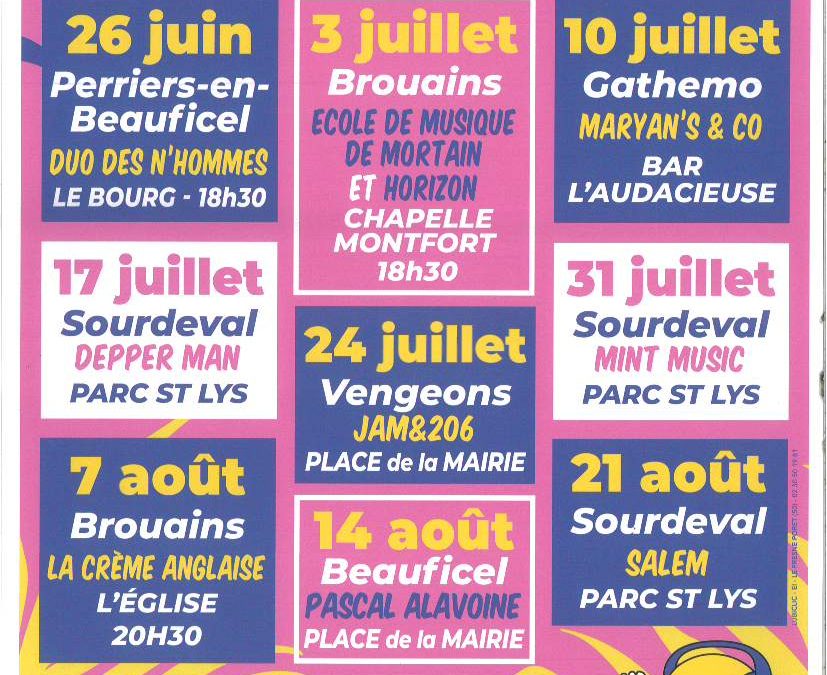 Concerts : les vendredis de l&rsquo;été