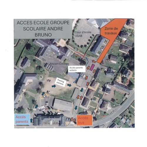 plan de circulation accès école Groupe Scolaire André Bruno