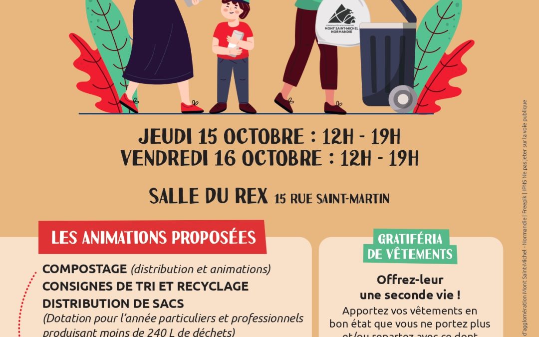 Distribution de sacs translucides, animations, gestion des biodéchets