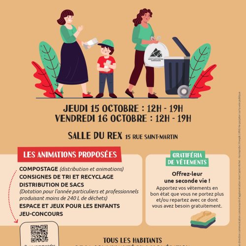 Distribution de sacs translucides, animations, gestion des biodéchets